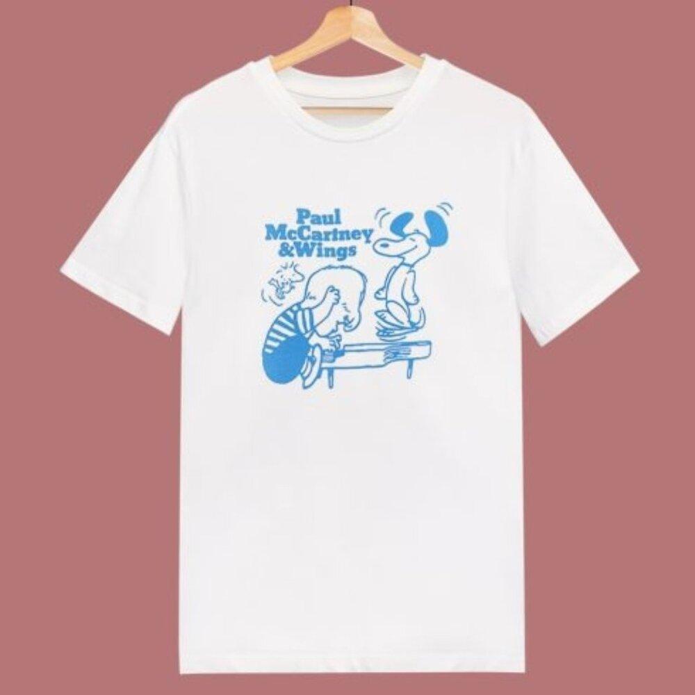 Paul Mccartney And Wings Music Graphic T-Shirt Beatles Band Rock Concert Fan Tee